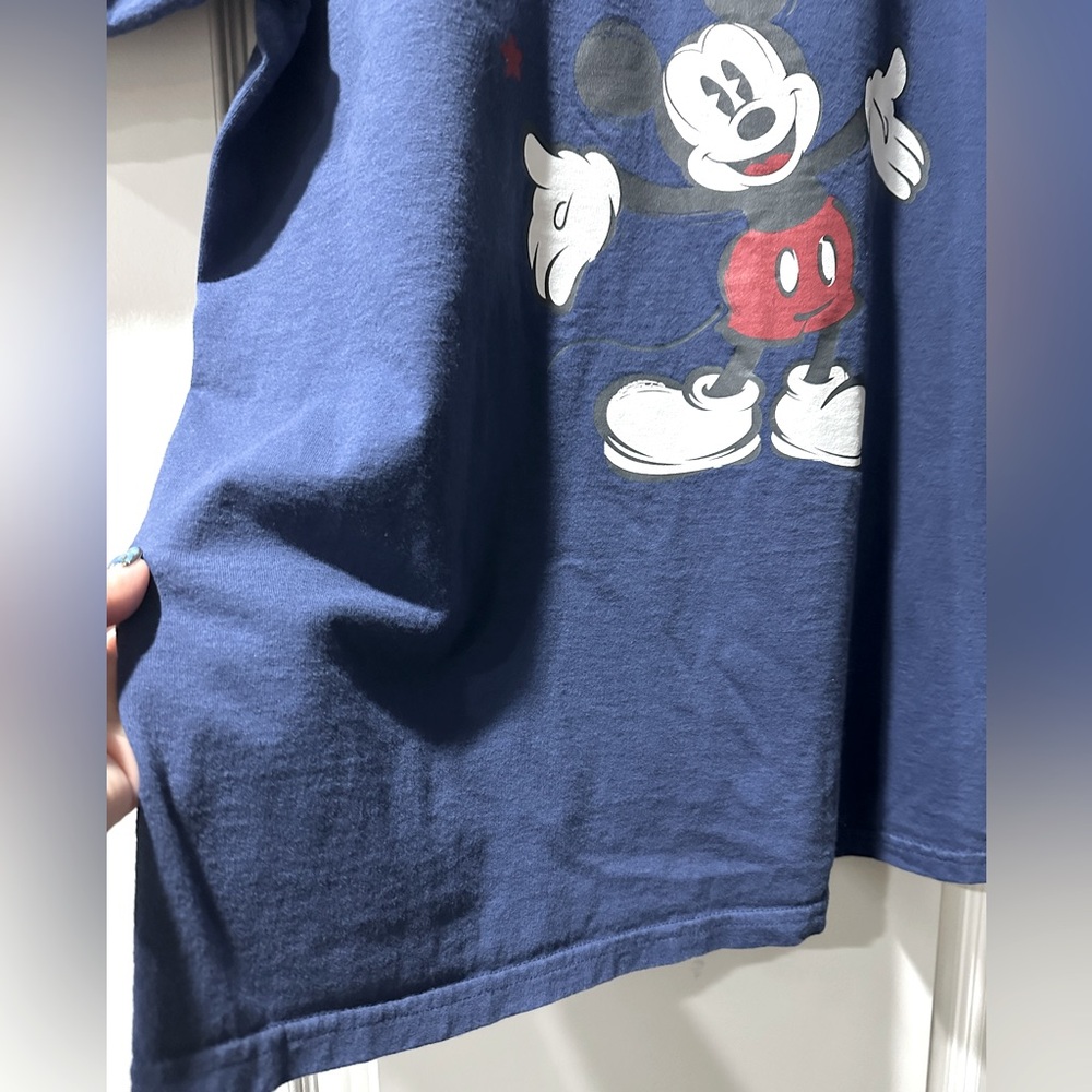 90s Disney Blue Mickey Mouse Short Sleeve Tee - Picture 4 of 7